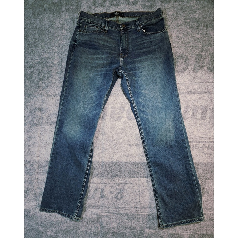 Hollister Jeans Men's 33x32 Blue California Straight Epic Flex
